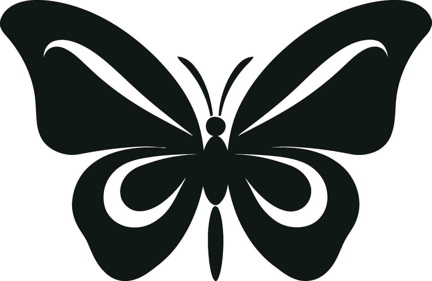 kompliziert Schmetterling Logo Mitternacht Eleganz Vektor Schmetterling Symbol zart Silhouette