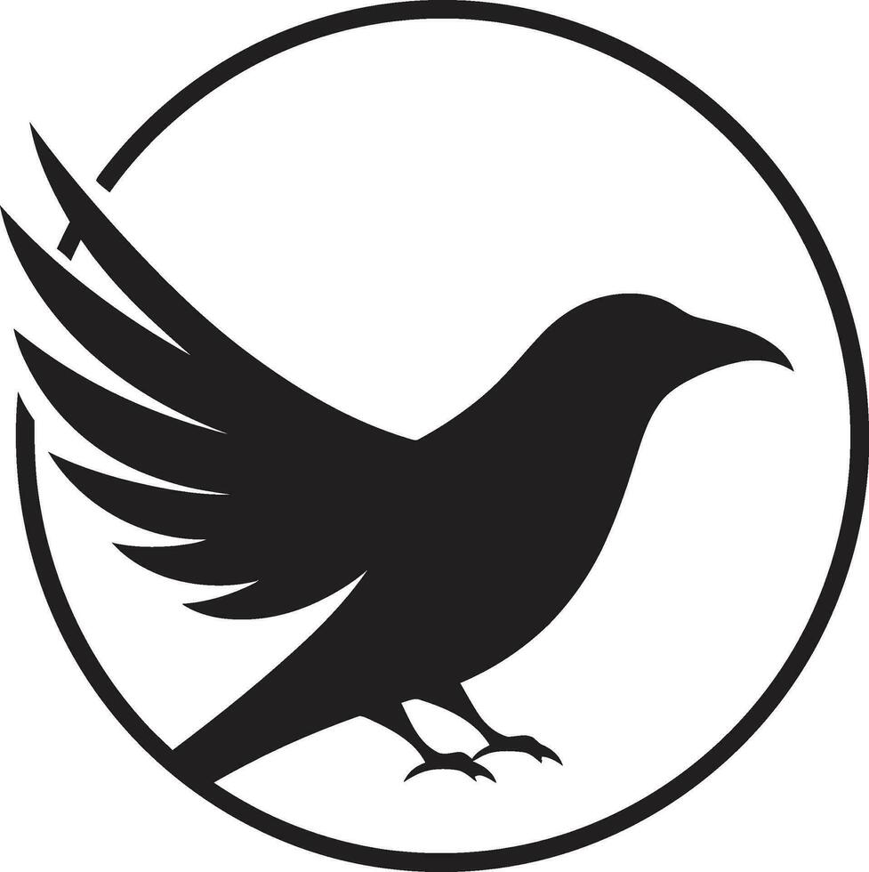 Wanderfalke Profil Symbol Nachtzeit Reiher Emblem vektor