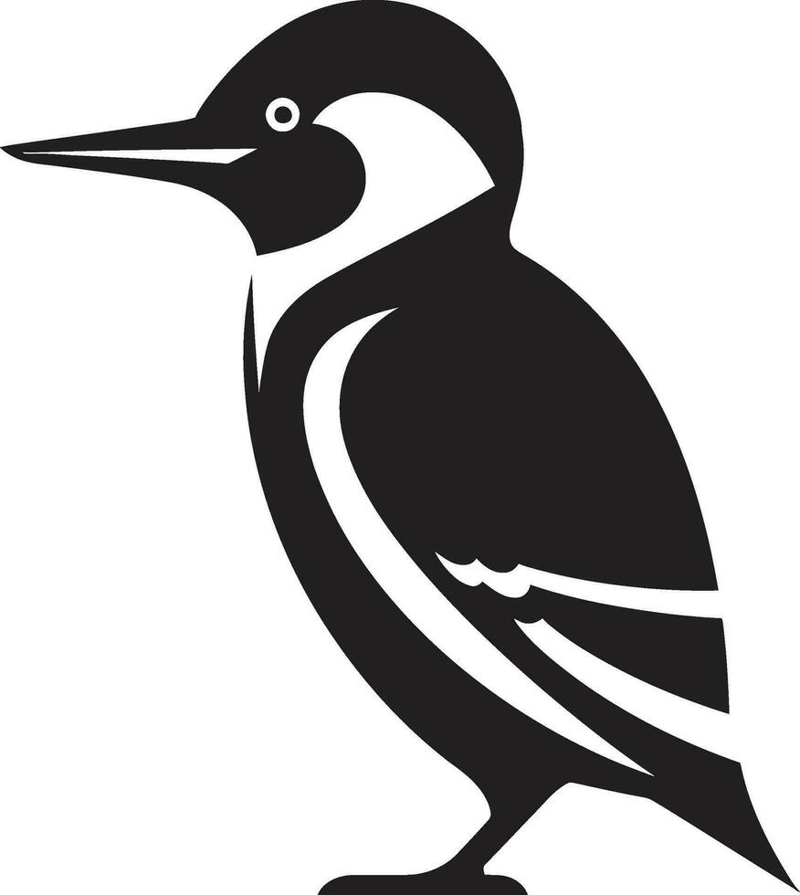 svart hackspett vektor logotyp en bra val för startups och entreprenörer svart hackspett fågel logotyp idealisk för icke vinst organisationer och välgörenhetsorganisationer