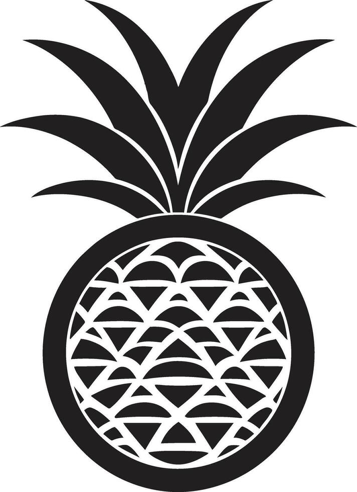 skuggad ananas konstverk modern noir ananas vektor