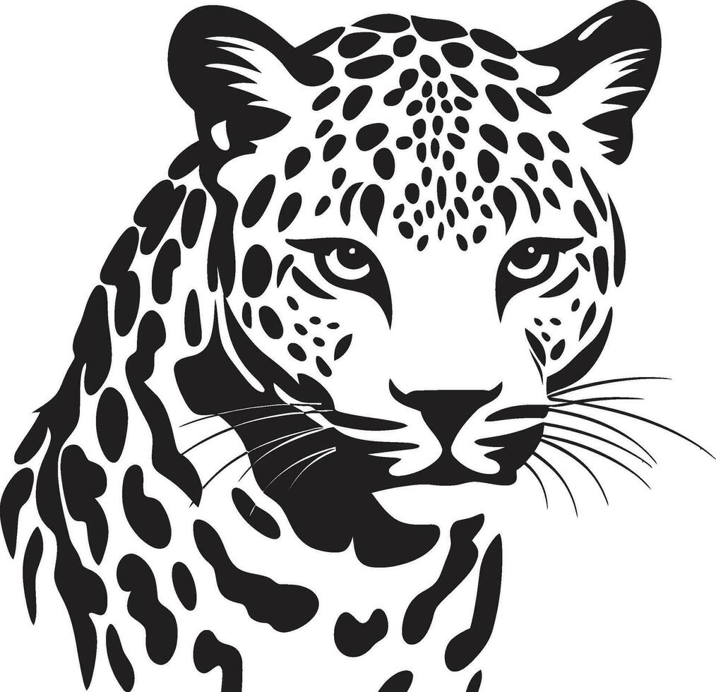 katzenartig Finesse schwarz Leopard Symbol im Vektor wild Anmut schwarz Vektor Leopard Emblem