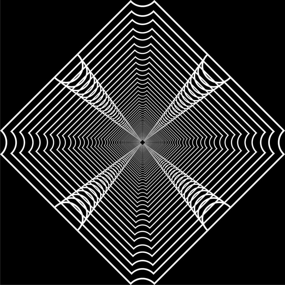 visuell von das optisch Illusion erstellt von Platz Linien Komposition, können verwenden zum Hintergrund, Dekoration, Hintergrund, Fliese, Teppich Muster, modern Motive, zeitgenössisch aufwendig, oder Grafik Design Element vektor