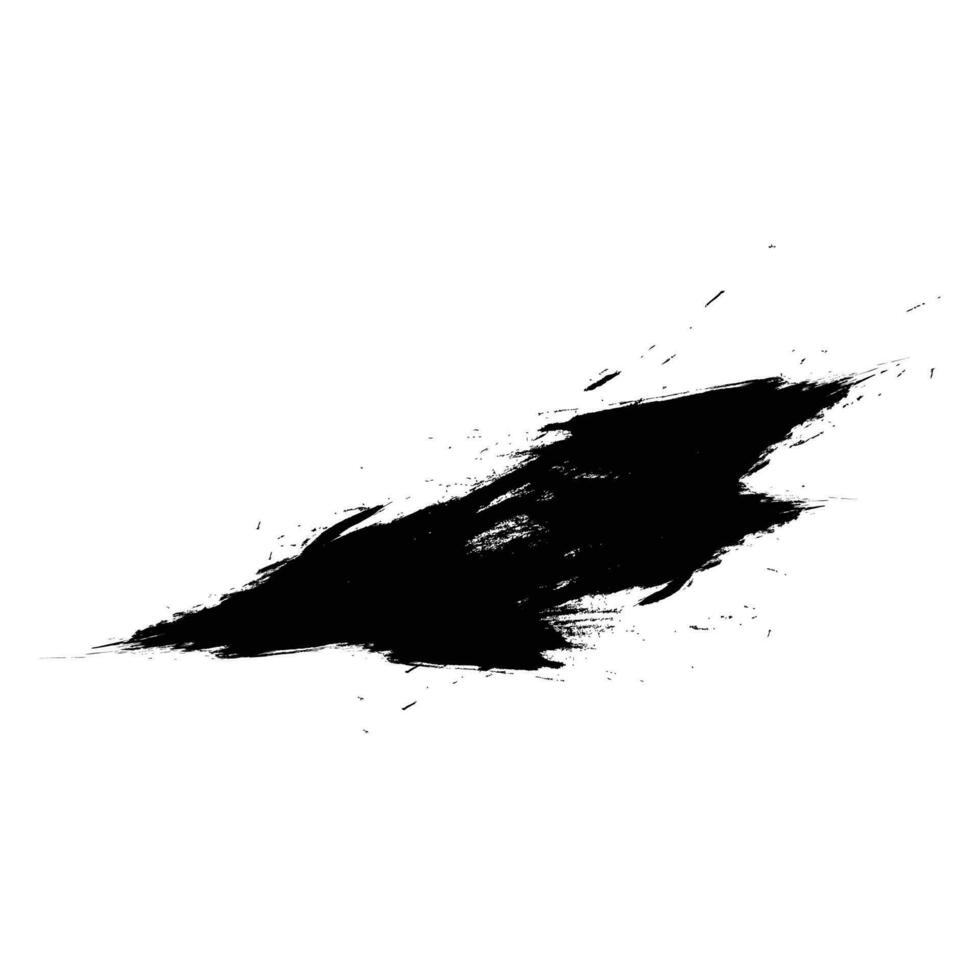 Bürste Schlaganfall, Grunge Design Element mit Not Textur. schwarz rechteckig Tinte Bürste Schlaganfall. Vektor Illustration isoliert auf Weiß Hintergrund.