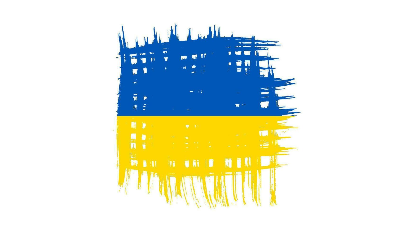 ukrainische Nationalflagge im Grunge-Stil vektor