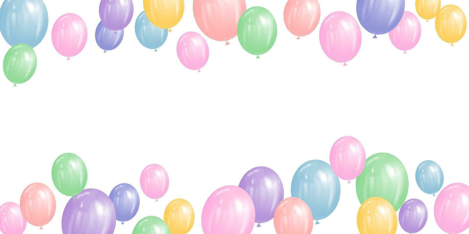bunt Luftballons Hintergrund mit Raum zum Text. Vektor Illustration Regenbogen Farbe