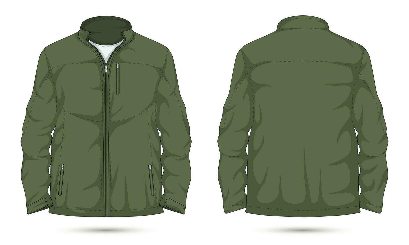 Reißverschluss Sweatshirt Attrappe, Lehrmodell, Simulation, draussen Jacke, wasserdicht Jacke. Vektor Illustration