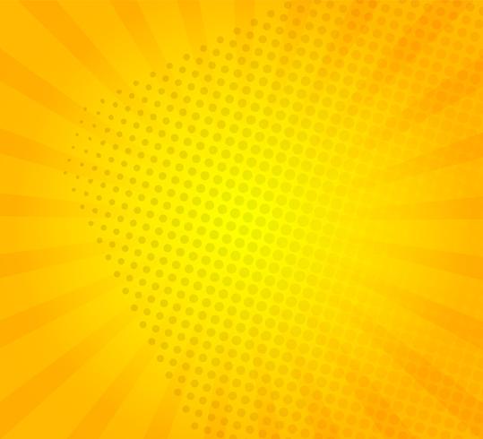 Sonnendurchbruch auf gelbem Hintergrund. vektor