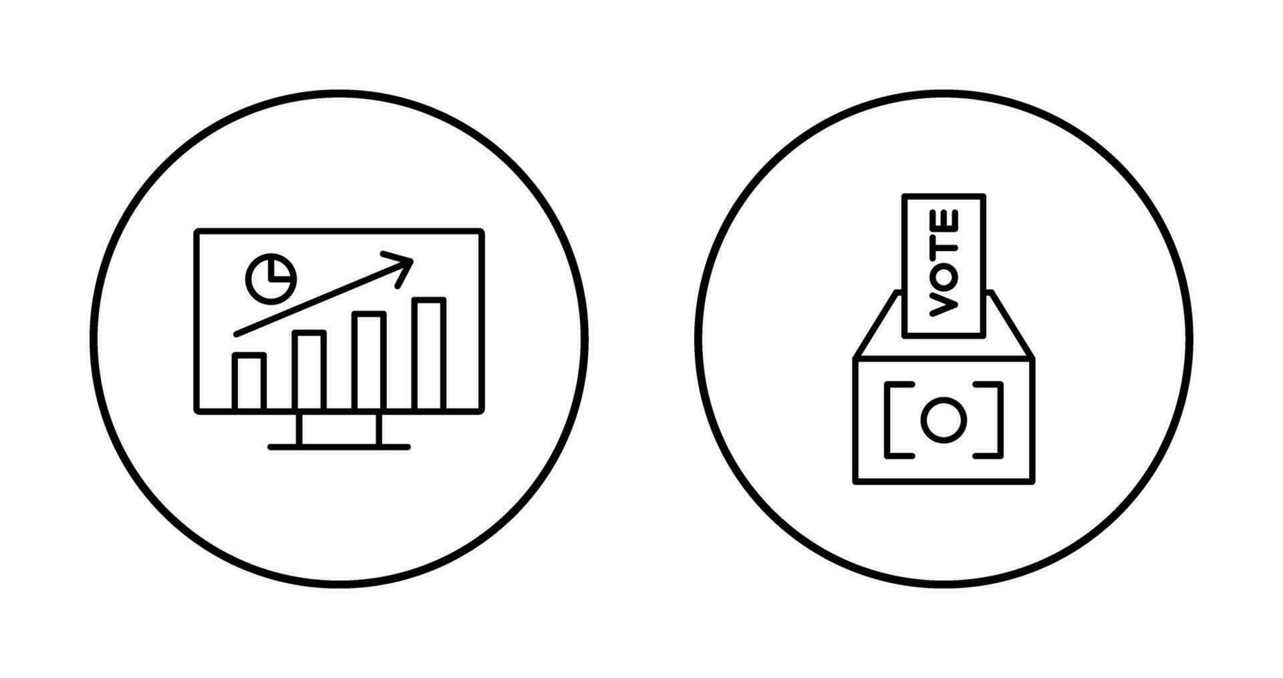 statistik och rösta ikon vektor