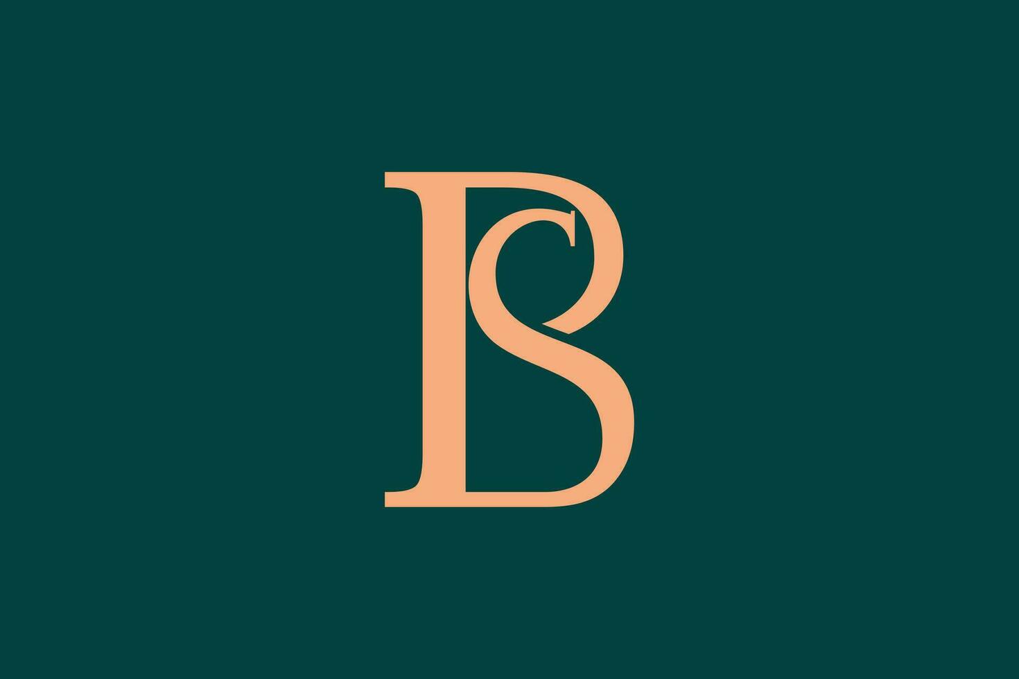 kombination brev bs logotyp design premie vektor