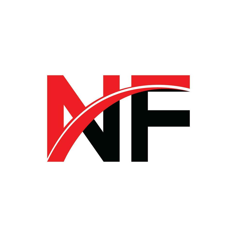 Monogramm Brief nf modern Initiale Logo Design ,nf verknüpft Kreis Großbuchstaben Monogramm Logo vektor