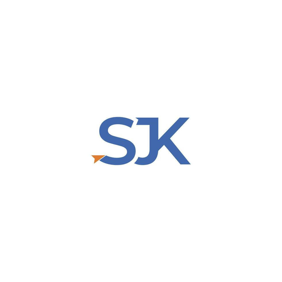 sjk Logo Design, oder sjk Logo Design Symbol mit schwarz und Weiß Backgound vektor