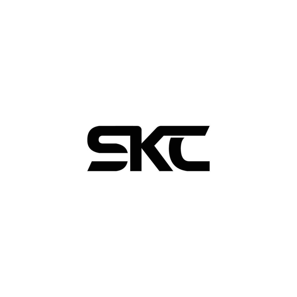 SK C kreativ Logo Design, oder SK C Logo Design Symbol mit schwarz und Weiß Backgound vektor