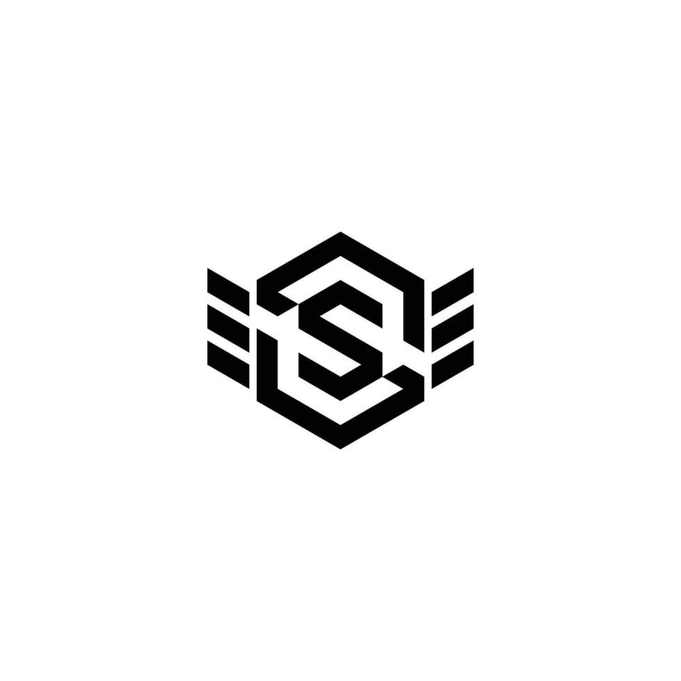 ss Brief sechseckig Schafe Kombination Logo Design, ss Logo Design Vektor Illustration