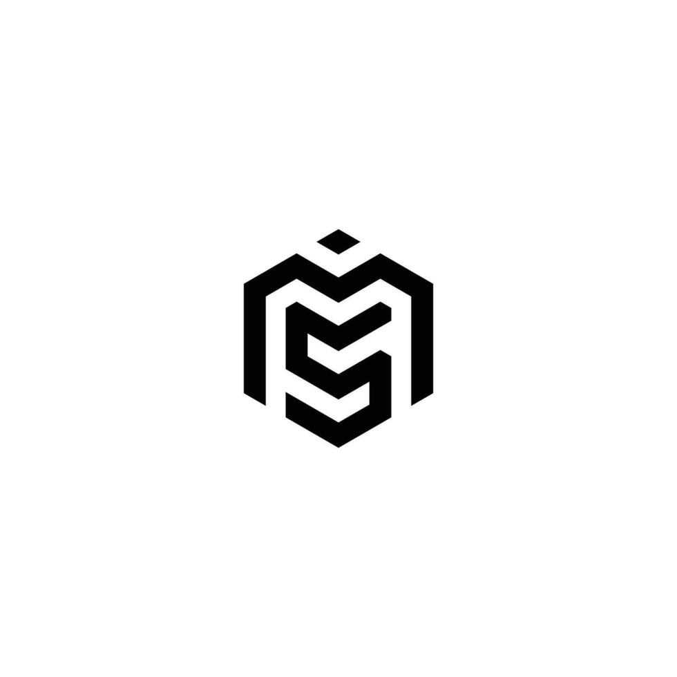 Monogramm Brief Frau modern Initiale Logo Design ,MS verknüpft Kreis Großbuchstaben Monogramm Logo vektor