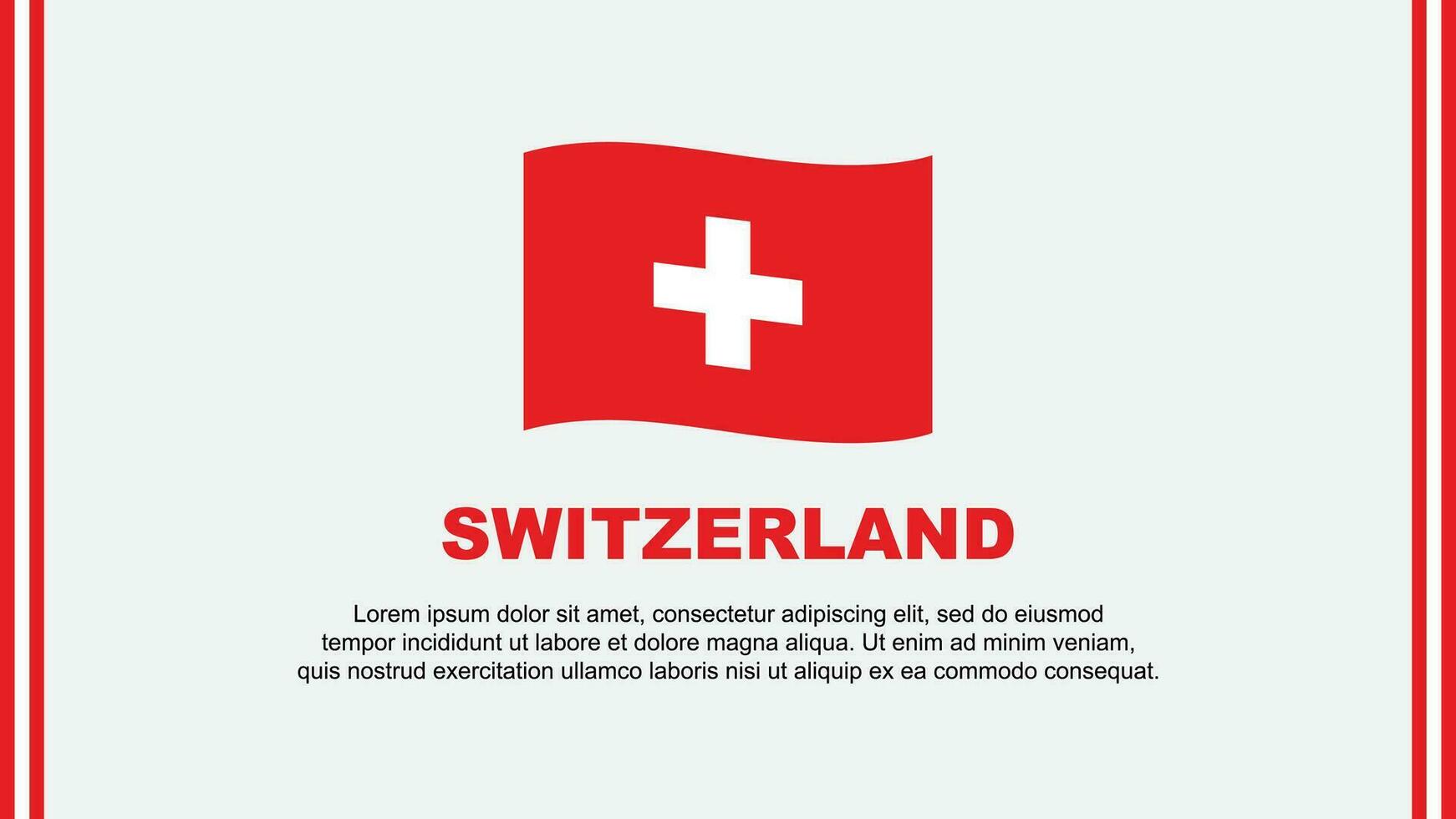 Schweiz Flagge abstrakt Hintergrund Design Vorlage. Schweiz Unabhängigkeit Tag Banner Sozial Medien Vektor Illustration. Schweiz Karikatur