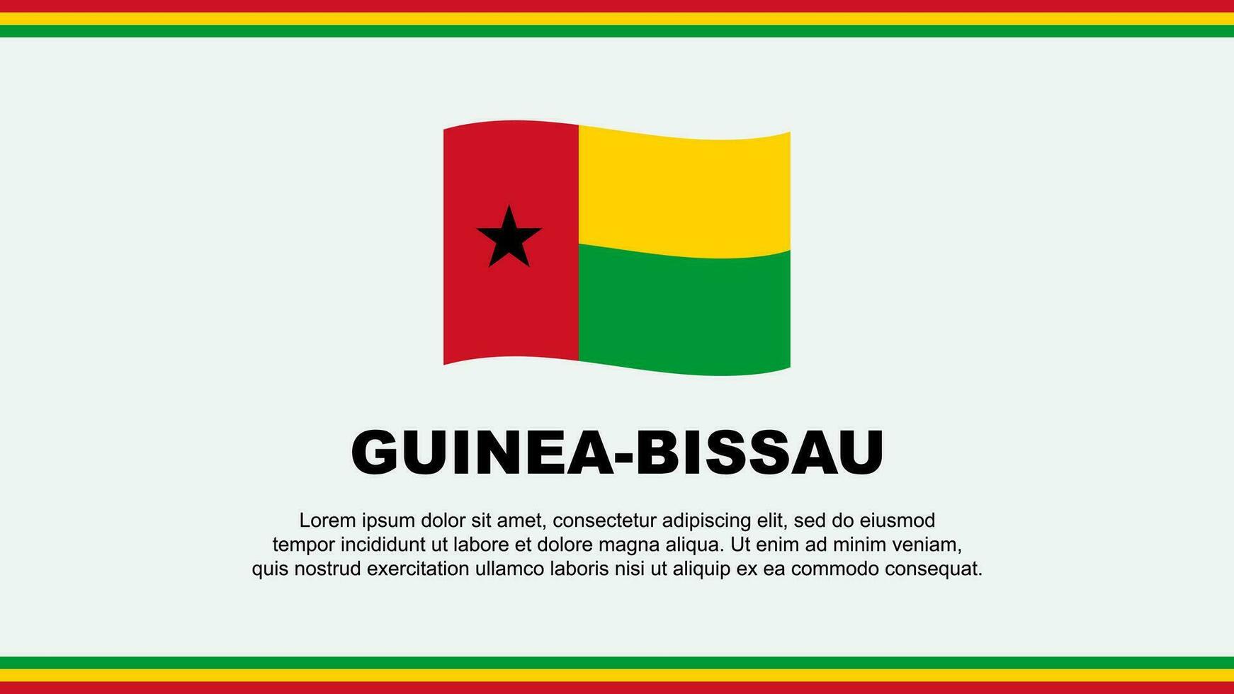 Guinea-Bissau Flagge abstrakt Hintergrund Design Vorlage. Guinea-Bissau Unabhängigkeit Tag Banner Sozial Medien Vektor Illustration. Guinea-Bissau Illustration