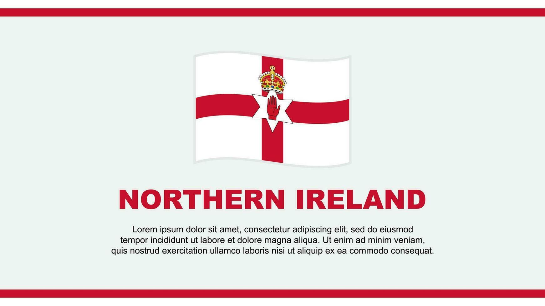 nordlig irland flagga abstrakt bakgrund design mall. nordlig irland oberoende dag baner social media vektor illustration. nordlig irland design