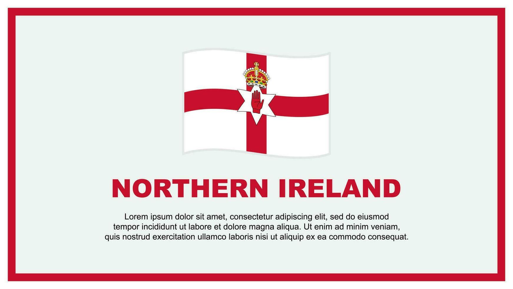 nordlig irland flagga abstrakt bakgrund design mall. nordlig irland oberoende dag baner social media vektor illustration. nordlig irland baner
