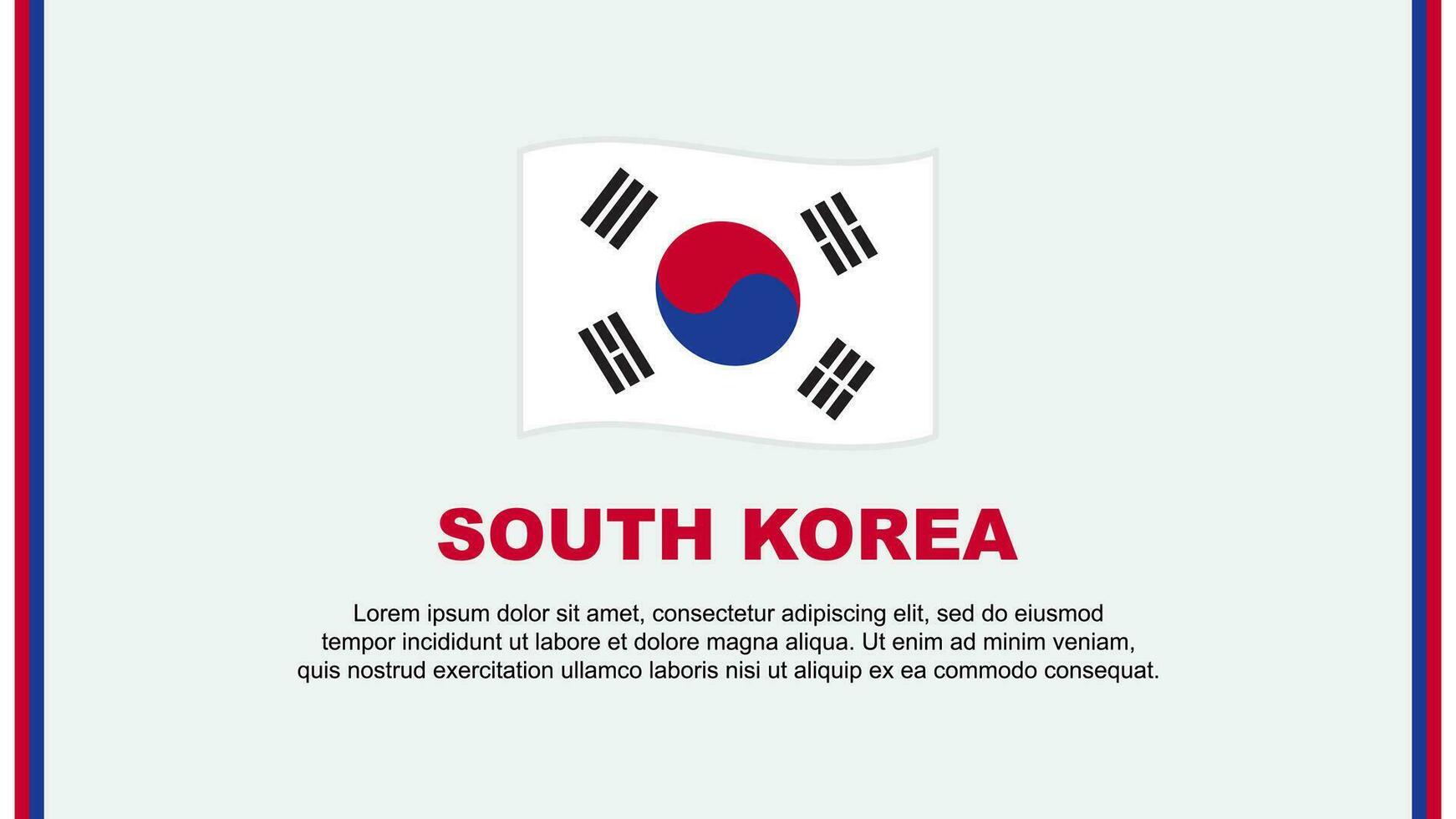 söder korea flagga abstrakt bakgrund design mall. söder korea oberoende dag baner social media vektor illustration. söder korea tecknad serie