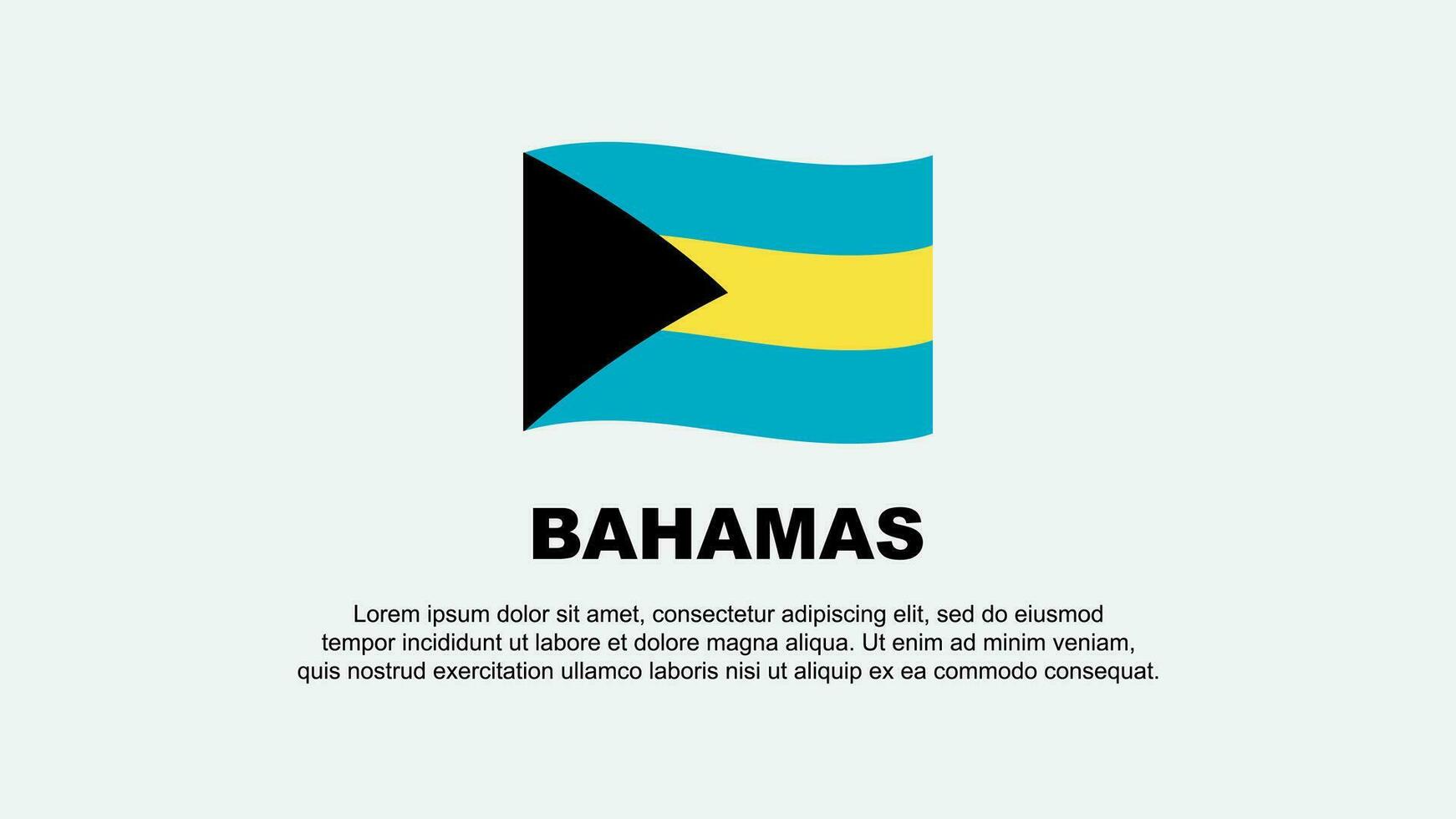 Bahamas flagga abstrakt bakgrund design mall. Bahamas oberoende dag baner social media vektor illustration. Bahamas bakgrund
