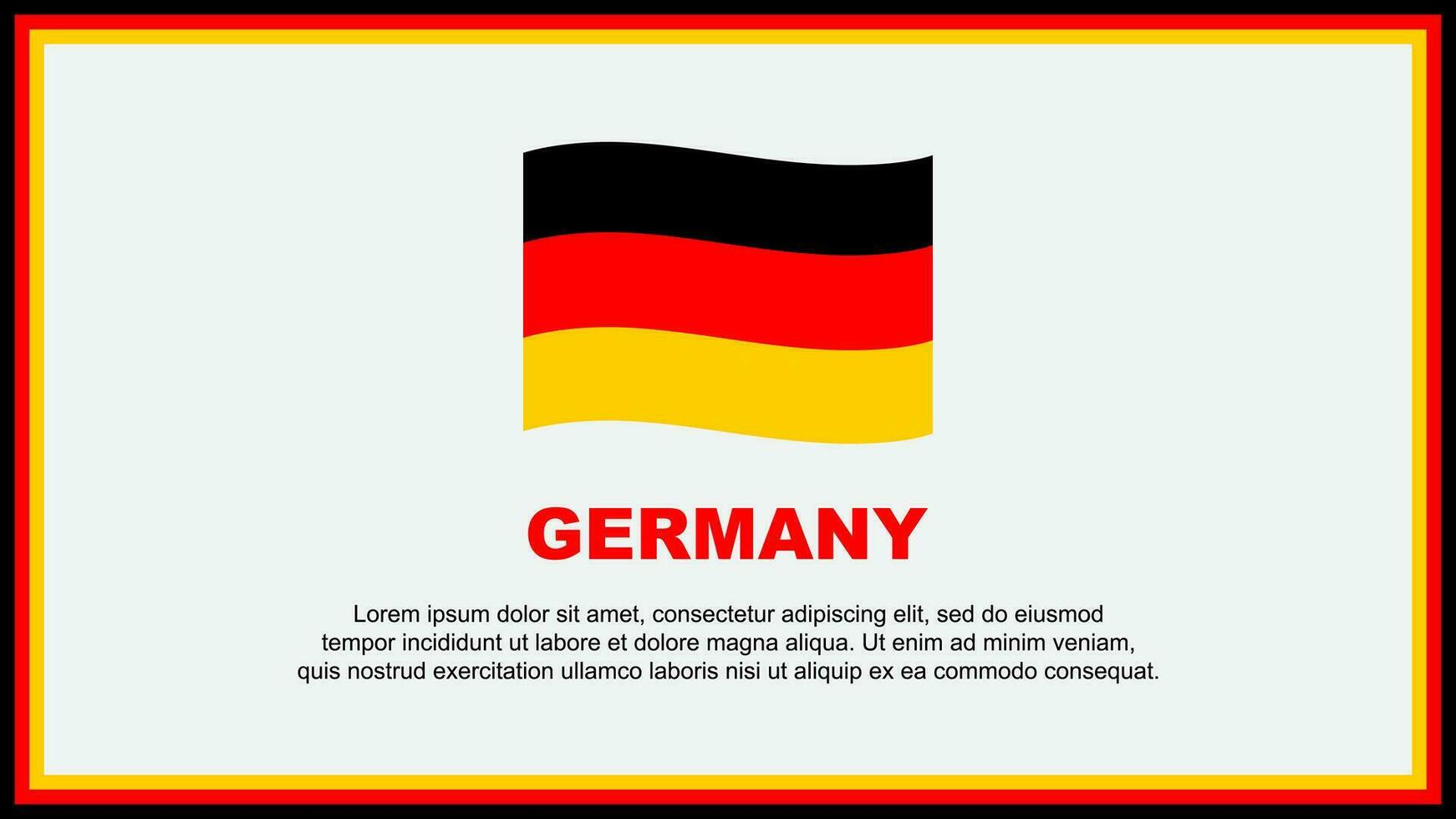 Deutschland Flagge abstrakt Hintergrund Design Vorlage. Deutschland Unabhängigkeit Tag Banner Sozial Medien Vektor Illustration. Deutschland Banner
