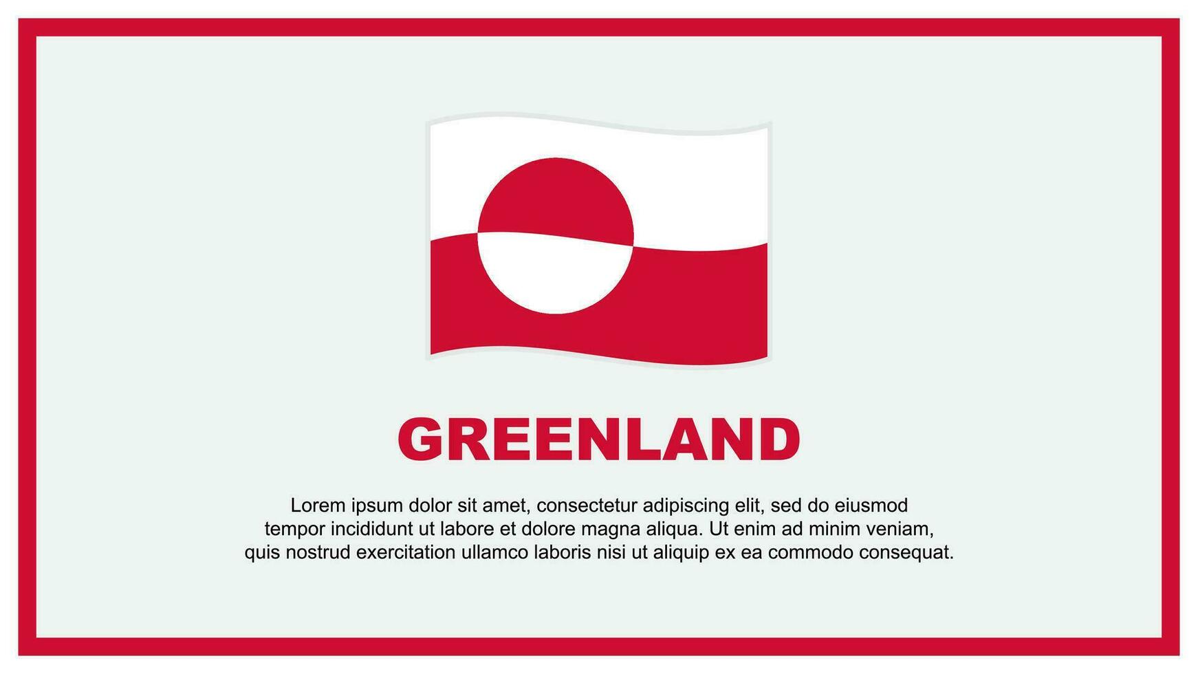 Grönland Flagge abstrakt Hintergrund Design Vorlage. Grönland Unabhängigkeit Tag Banner Sozial Medien Vektor Illustration. Grönland Banner