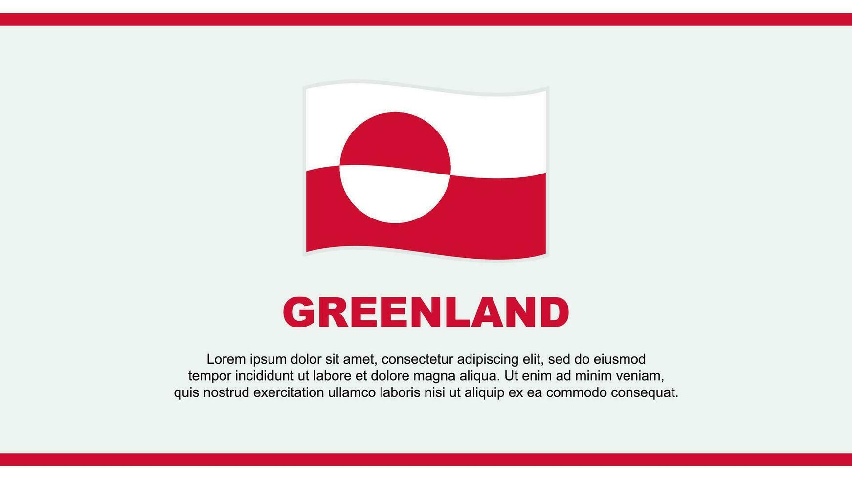 Grönland Flagge abstrakt Hintergrund Design Vorlage. Grönland Unabhängigkeit Tag Banner Sozial Medien Vektor Illustration. Grönland Design