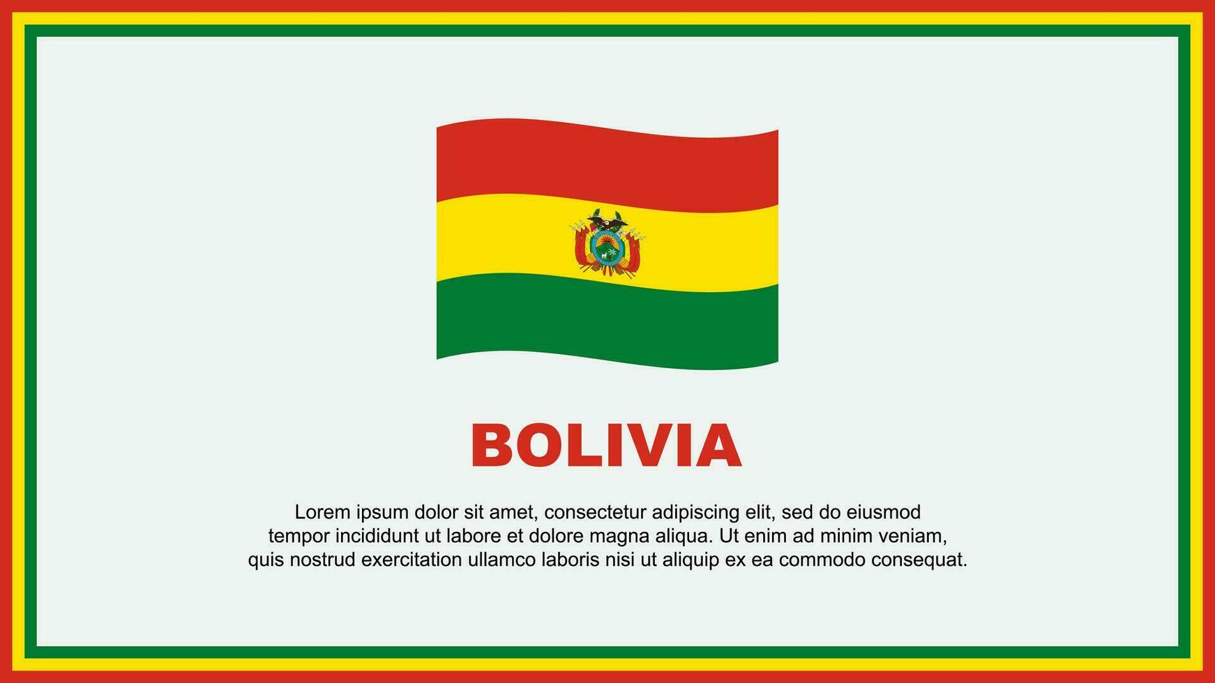 bolivia flagga abstrakt bakgrund design mall. bolivia oberoende dag baner social media vektor illustration. bolivia baner