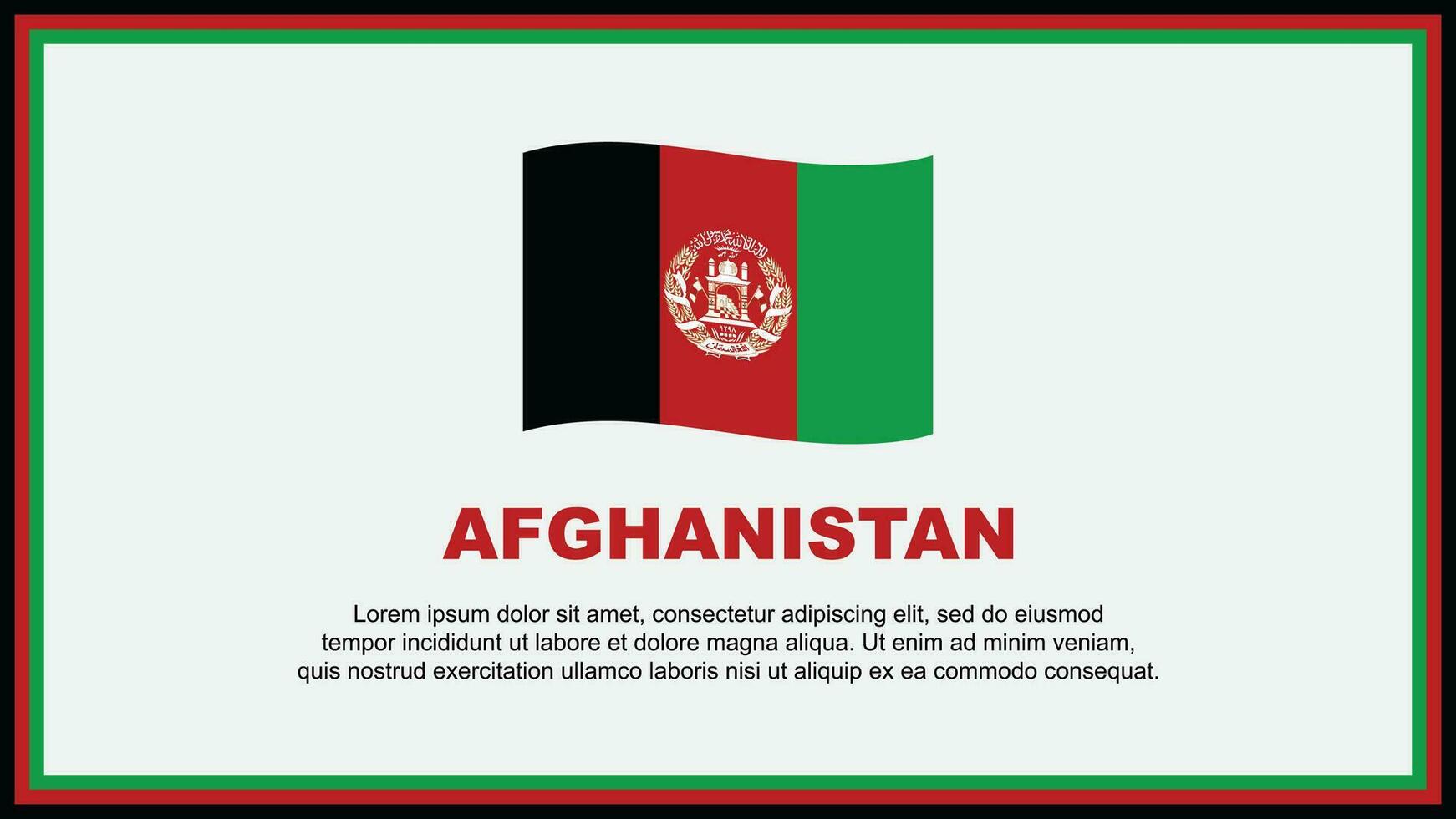 Afghanistan Flagge abstrakt Hintergrund Design Vorlage. Afghanistan Unabhängigkeit Tag Banner Sozial Medien Vektor Illustration. Afghanistan Banner