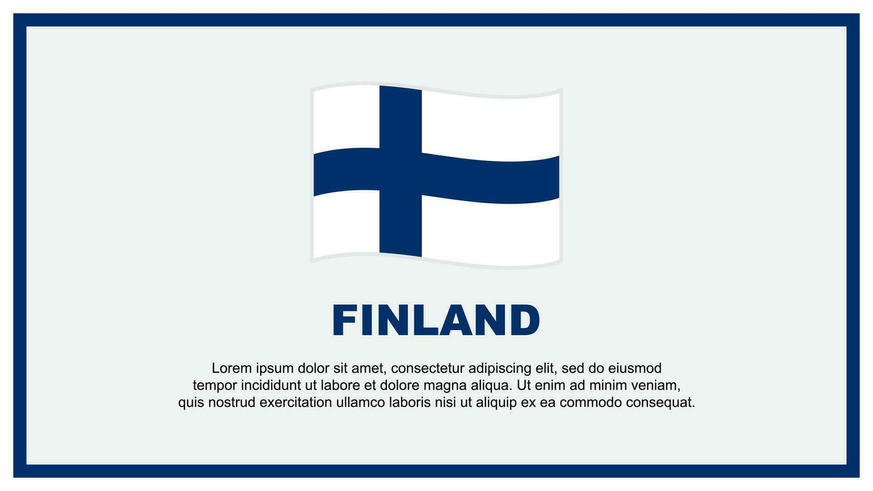 Finnland Flagge abstrakt Hintergrund Design Vorlage. Finnland Unabhängigkeit Tag Banner Sozial Medien Vektor Illustration. Finnland Banner