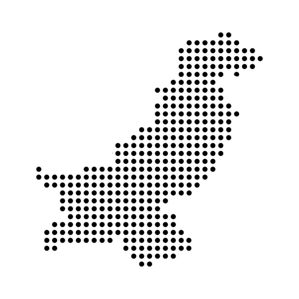 pakistan prickad Karta illustration. vektor design.