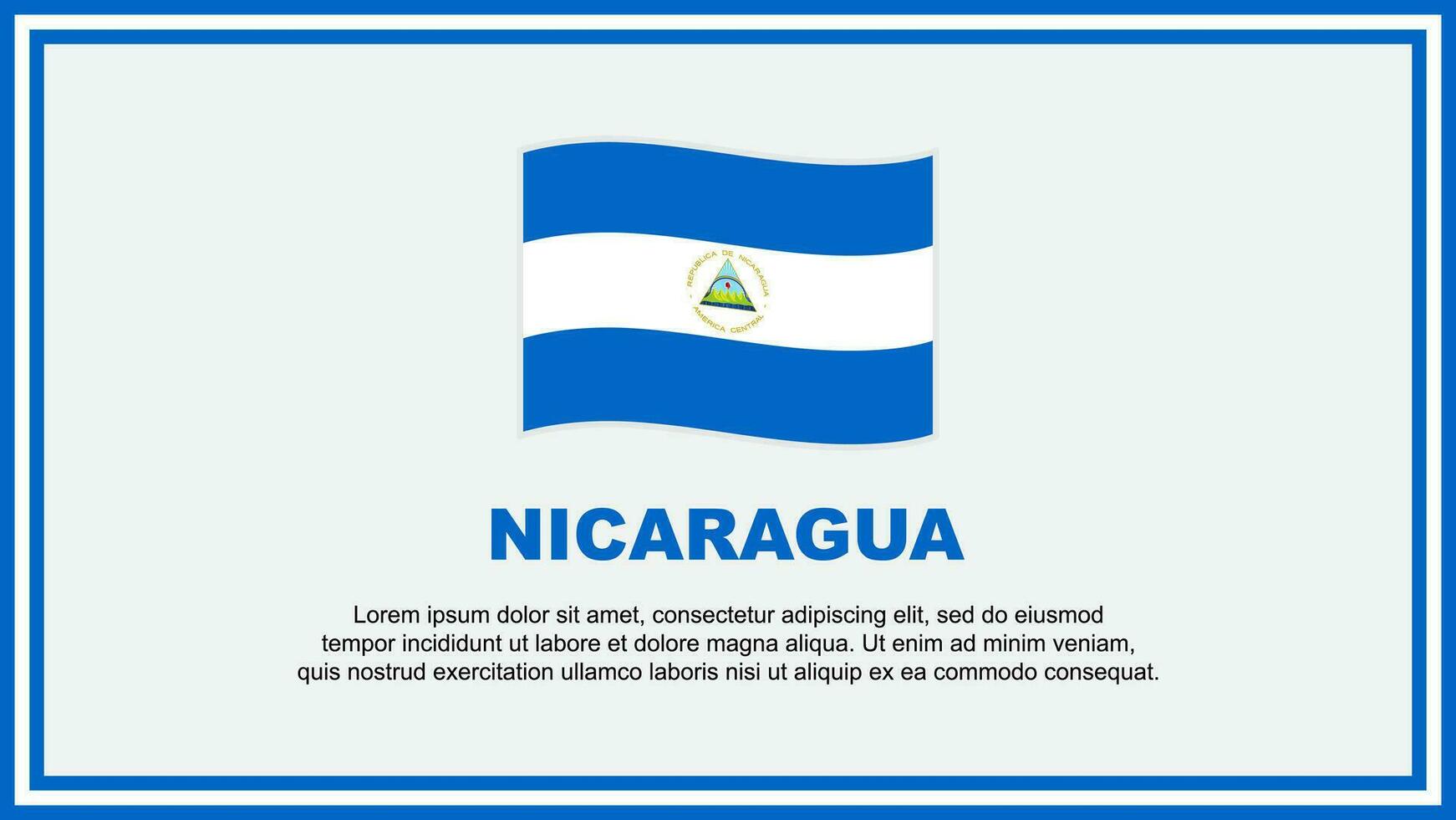 nicaragua flagga abstrakt bakgrund design mall. nicaragua oberoende dag baner social media vektor illustration. nicaragua baner