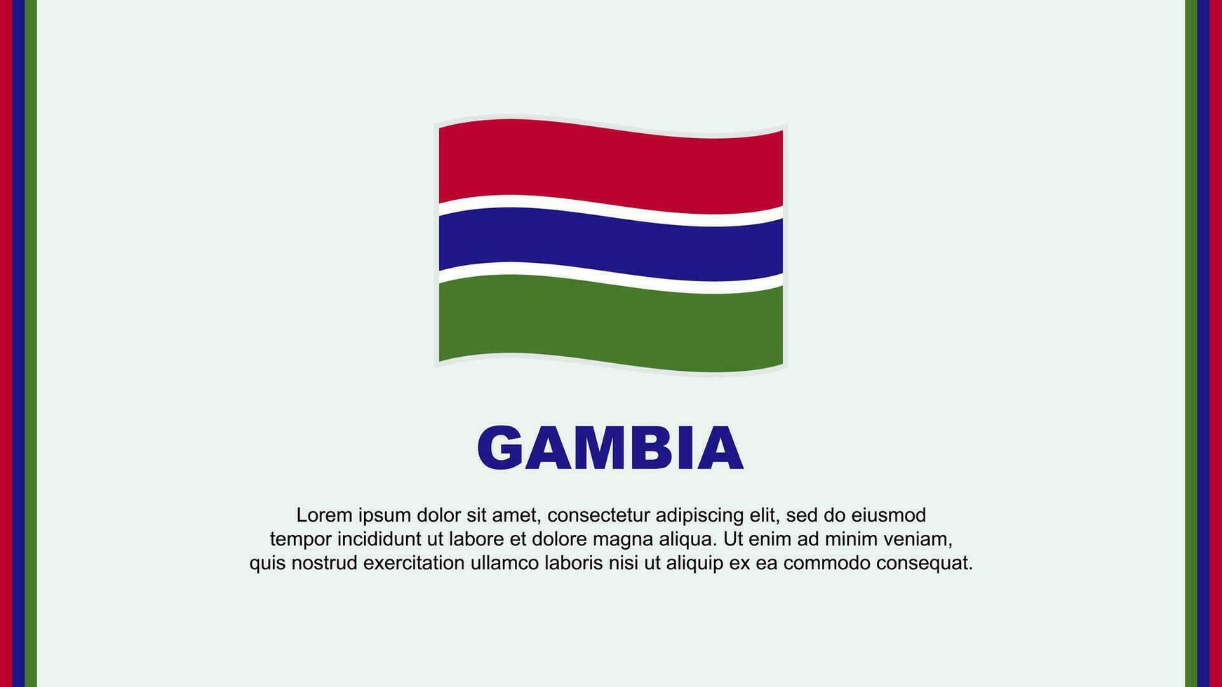 gambia flagga abstrakt bakgrund design mall. gambia oberoende dag baner social media vektor illustration. gambia tecknad serie