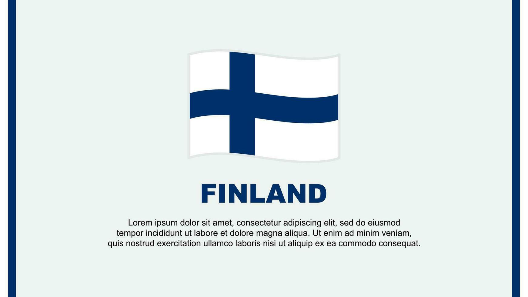 Finnland Flagge abstrakt Hintergrund Design Vorlage. Finnland Unabhängigkeit Tag Banner Sozial Medien Vektor Illustration. Finnland Karikatur