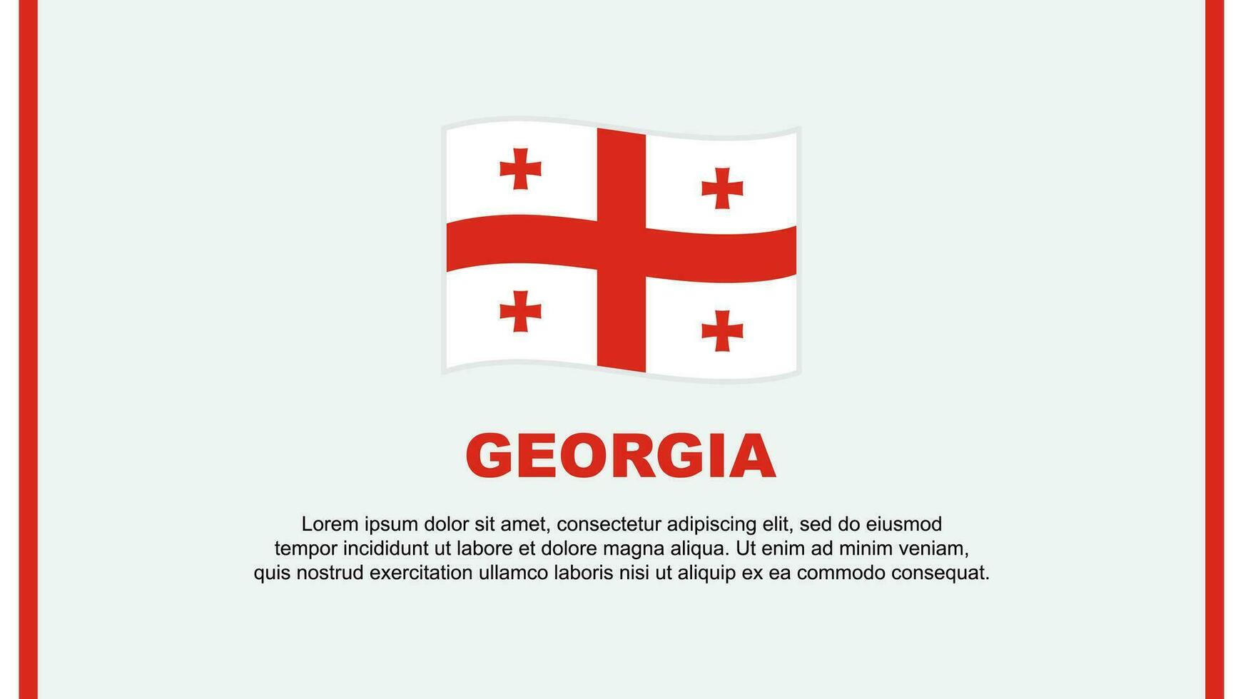 georgien flagga abstrakt bakgrund design mall. georgien oberoende dag baner social media vektor illustration. georgien tecknad serie
