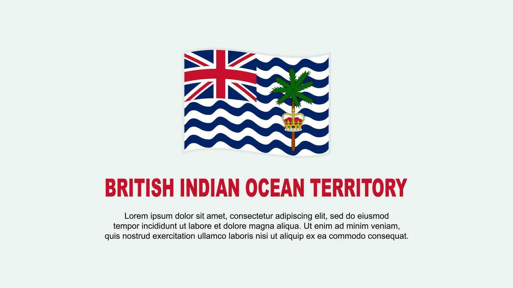 brittiskt indisk hav territorium flagga abstrakt bakgrund design mall. oberoende dag baner social media vektor illustration. bakgrund