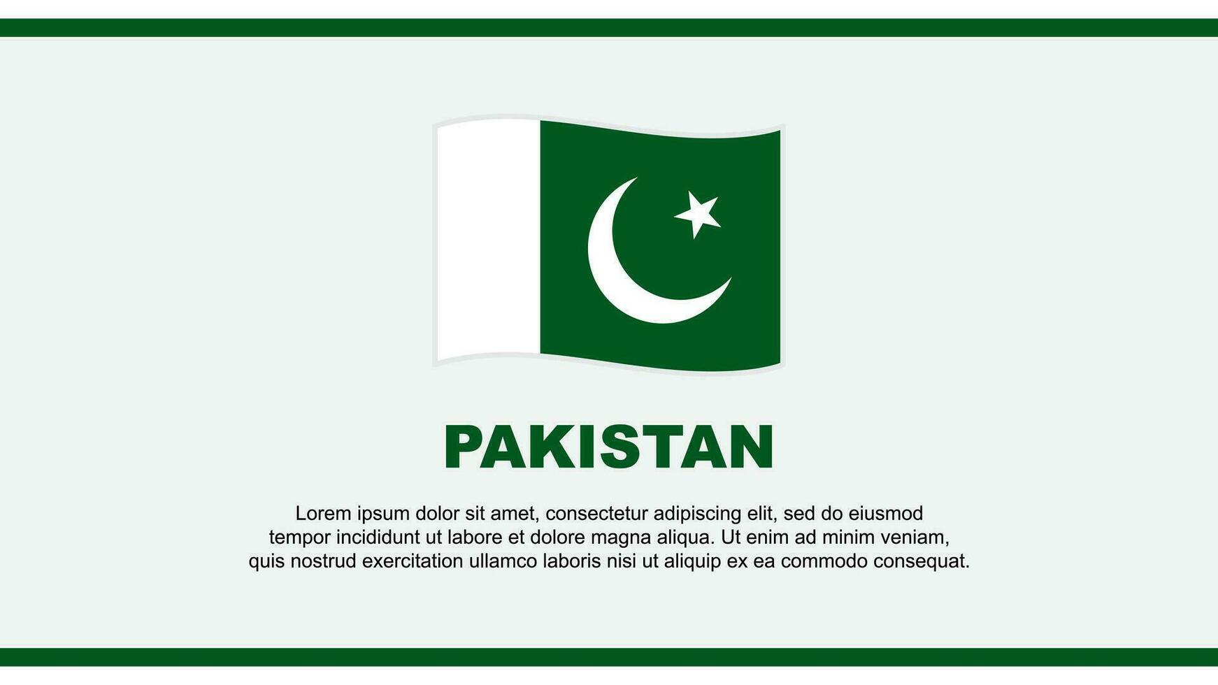 pakistan flagga abstrakt bakgrund design mall. pakistan oberoende dag baner social media vektor illustration. pakistan design