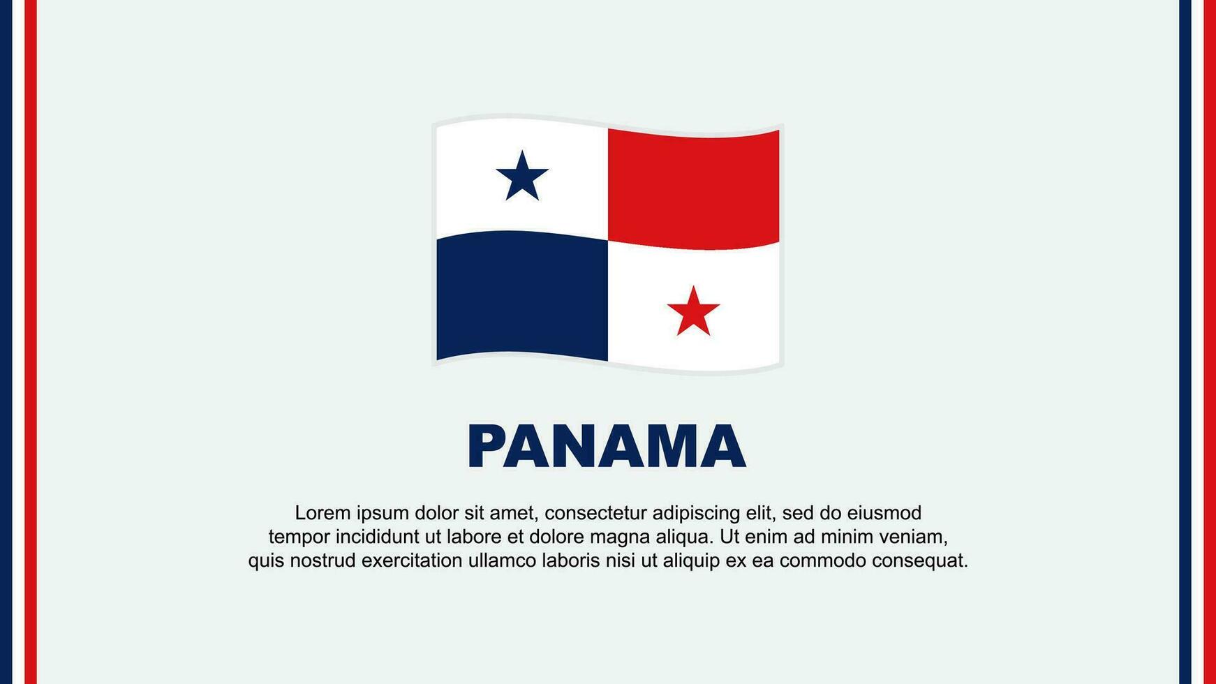 Panama Flagge abstrakt Hintergrund Design Vorlage. Panama Unabhängigkeit Tag Banner Sozial Medien Vektor Illustration. Panama Karikatur