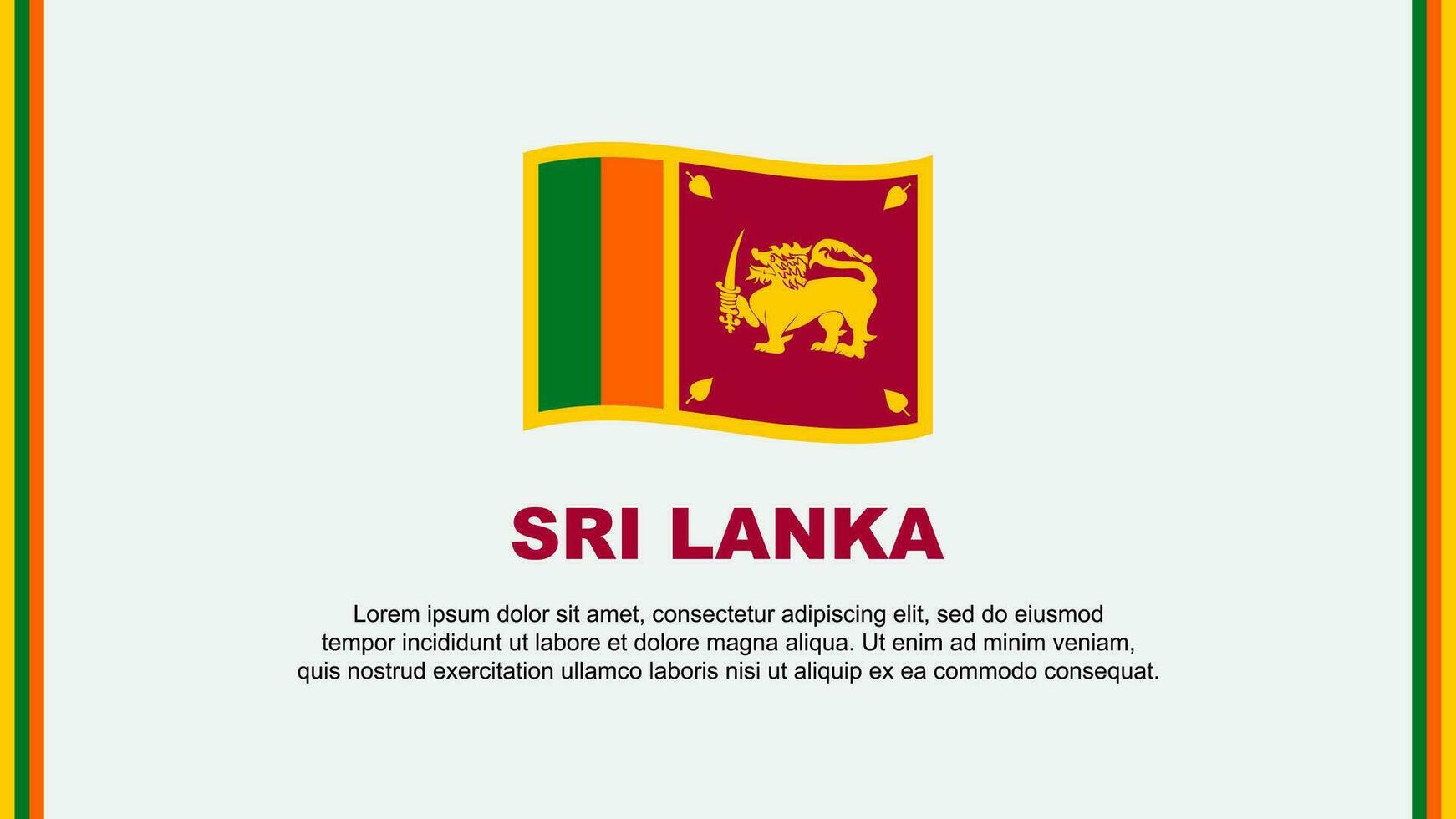 sri Lanka Flagge abstrakt Hintergrund Design Vorlage. sri Lanka Unabhängigkeit Tag Banner Sozial Medien Vektor Illustration. sri Lanka Karikatur