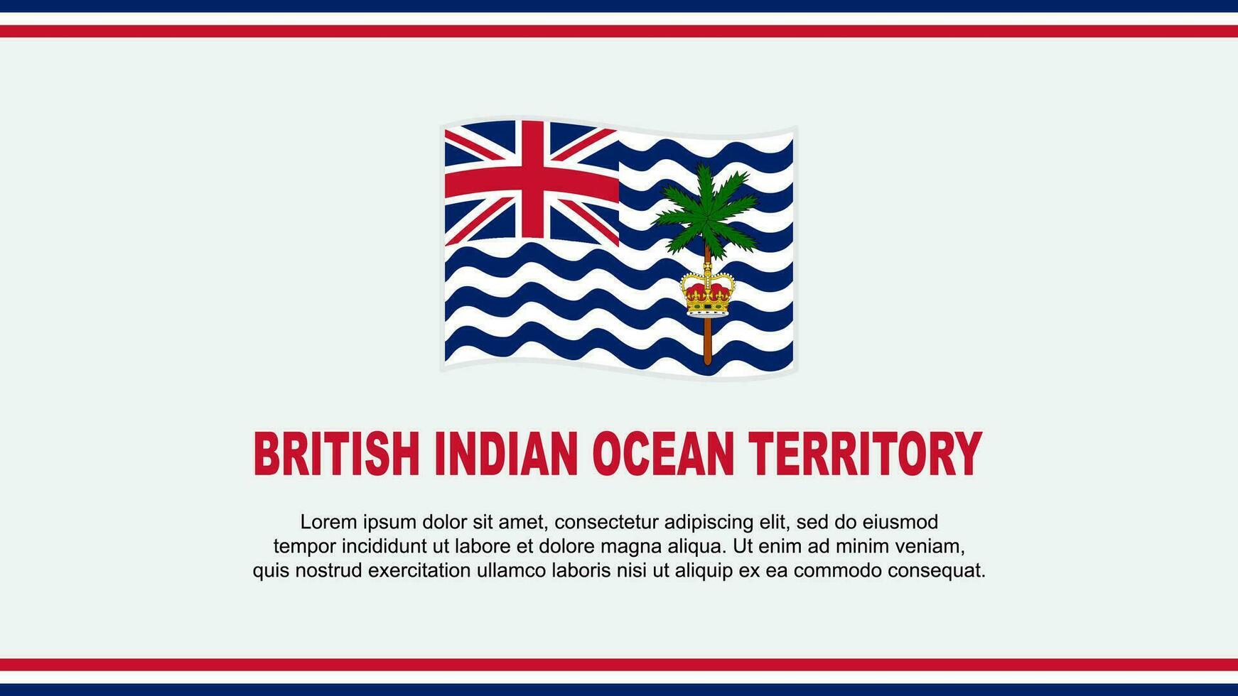 britisch indisch Ozean Gebiet Flagge abstrakt Hintergrund Design Vorlage. Unabhängigkeit Tag Banner Sozial Medien Vektor Illustration. Design