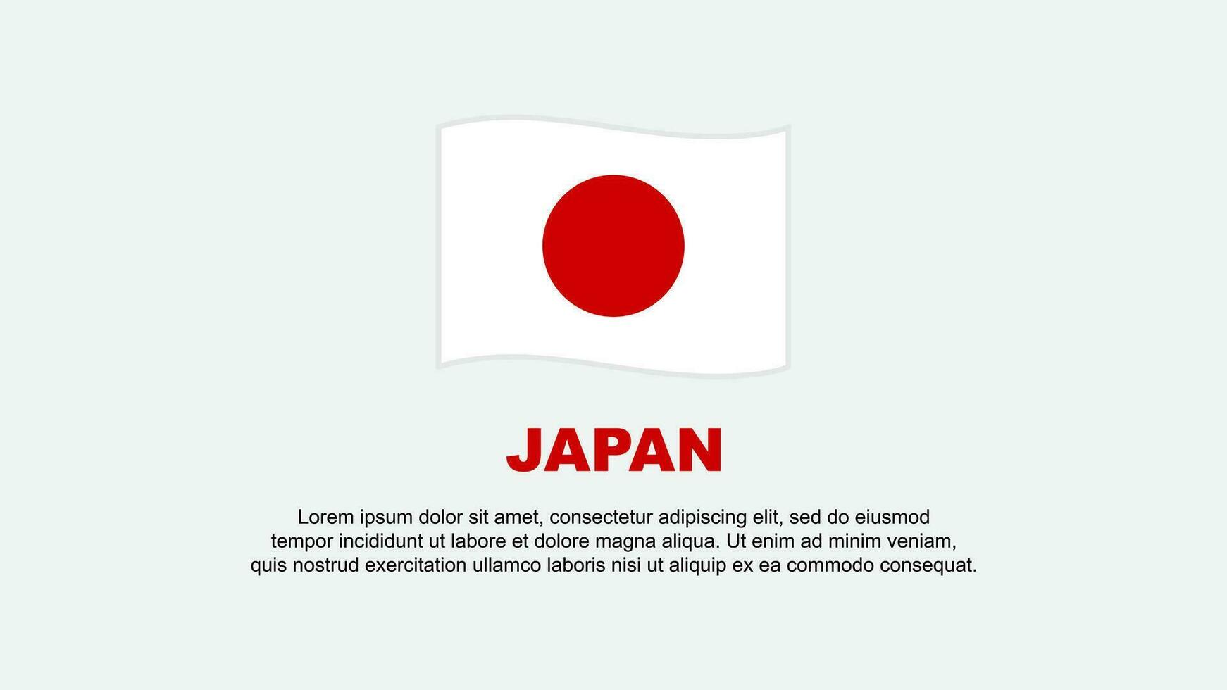 Japan Flagge abstrakt Hintergrund Design Vorlage. Japan Unabhängigkeit Tag Banner Sozial Medien Vektor Illustration. Japan Hintergrund