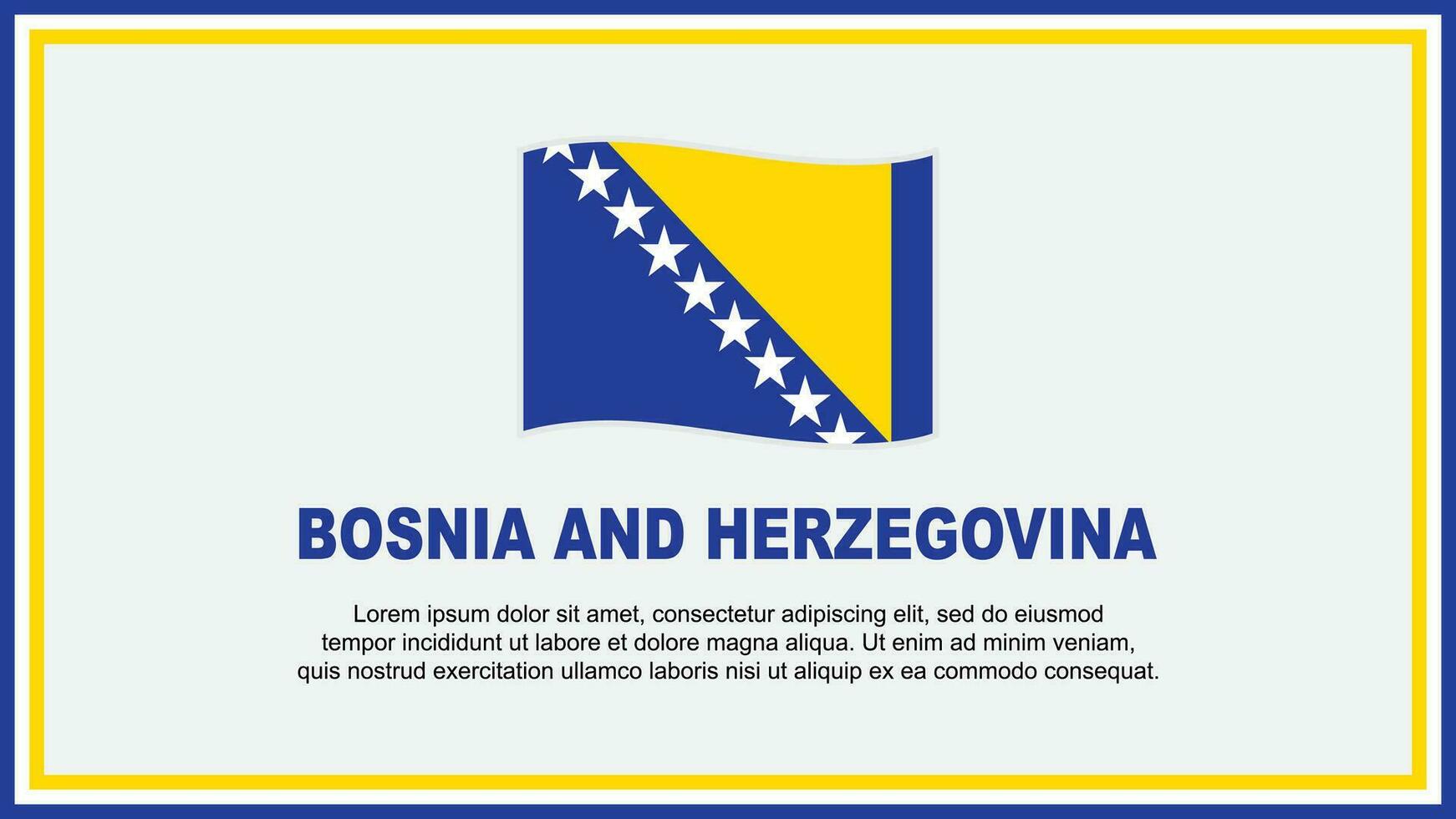 bosnien och herzegovina flagga abstrakt bakgrund design mall. bosnien och herzegovina oberoende dag baner social media vektor illustration. bosnien och herzegovina baner