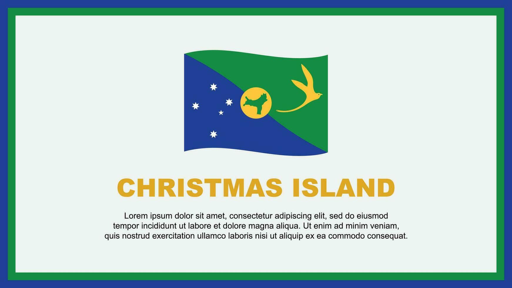 Weihnachten Insel Flagge abstrakt Hintergrund Design Vorlage. Weihnachten Insel Unabhängigkeit Tag Banner Sozial Medien Vektor Illustration. Weihnachten Insel Banner
