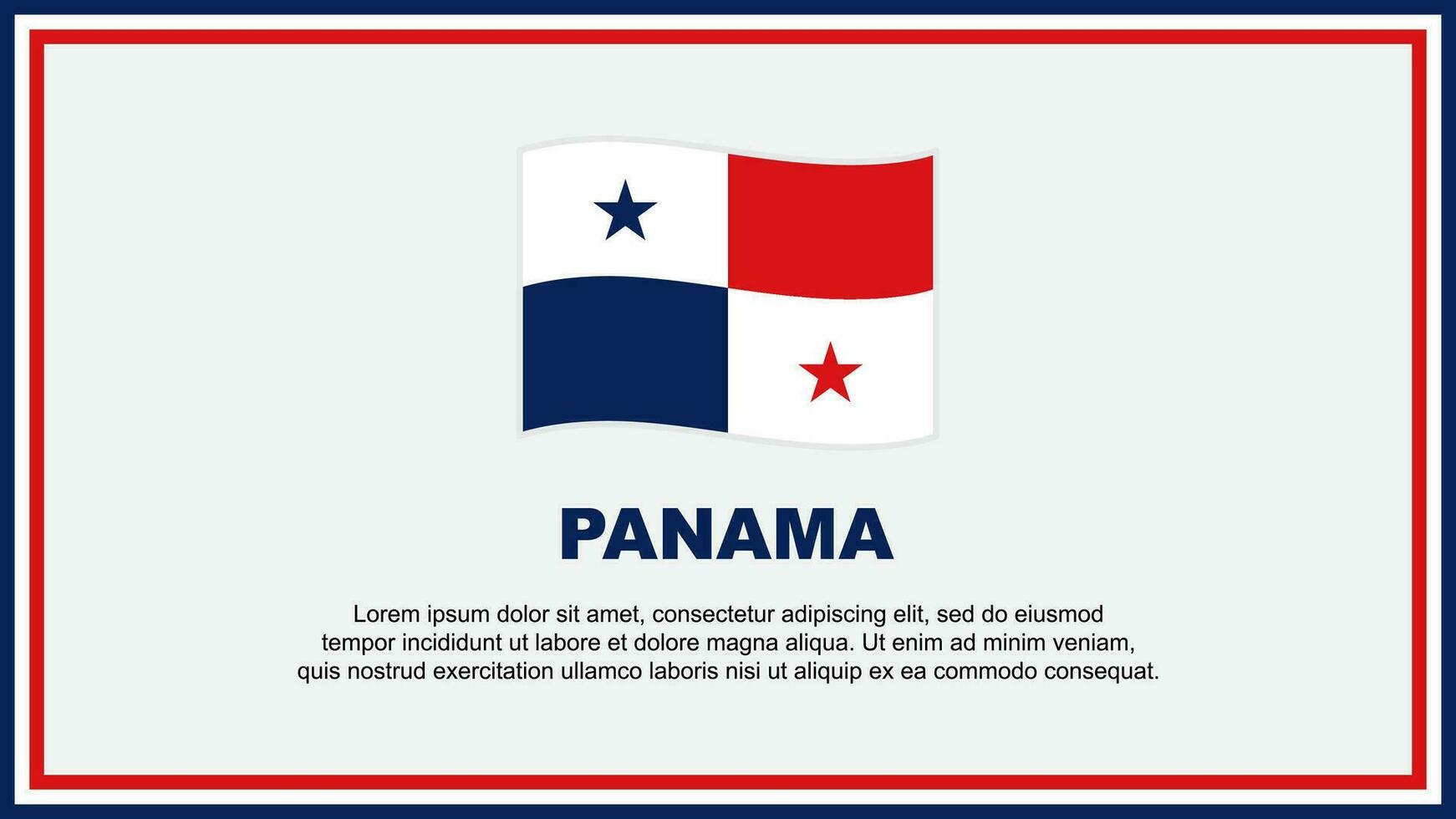 Panama Flagge abstrakt Hintergrund Design Vorlage. Panama Unabhängigkeit Tag Banner Sozial Medien Vektor Illustration. Panama Banner