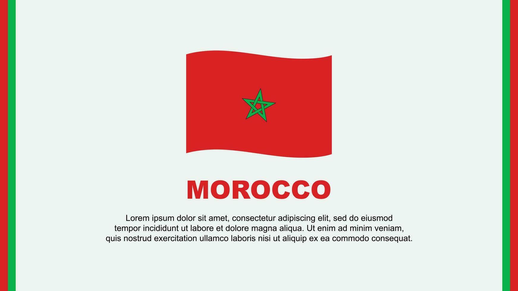 marocko flagga abstrakt bakgrund design mall. marocko oberoende dag baner social media vektor illustration. marocko tecknad serie