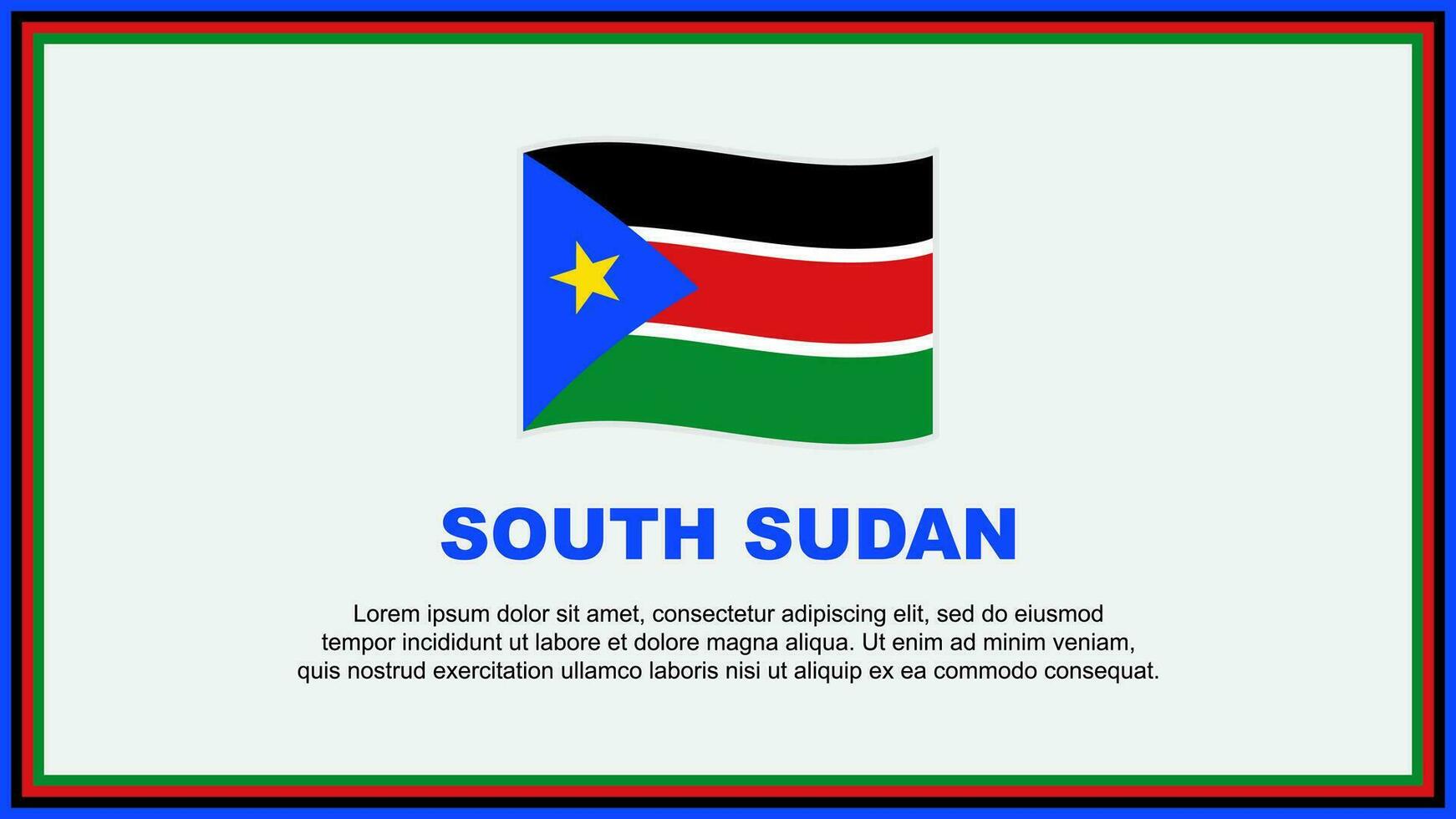 söder sudan flagga abstrakt bakgrund design mall. söder sudan oberoende dag baner social media vektor illustration. söder sudan baner