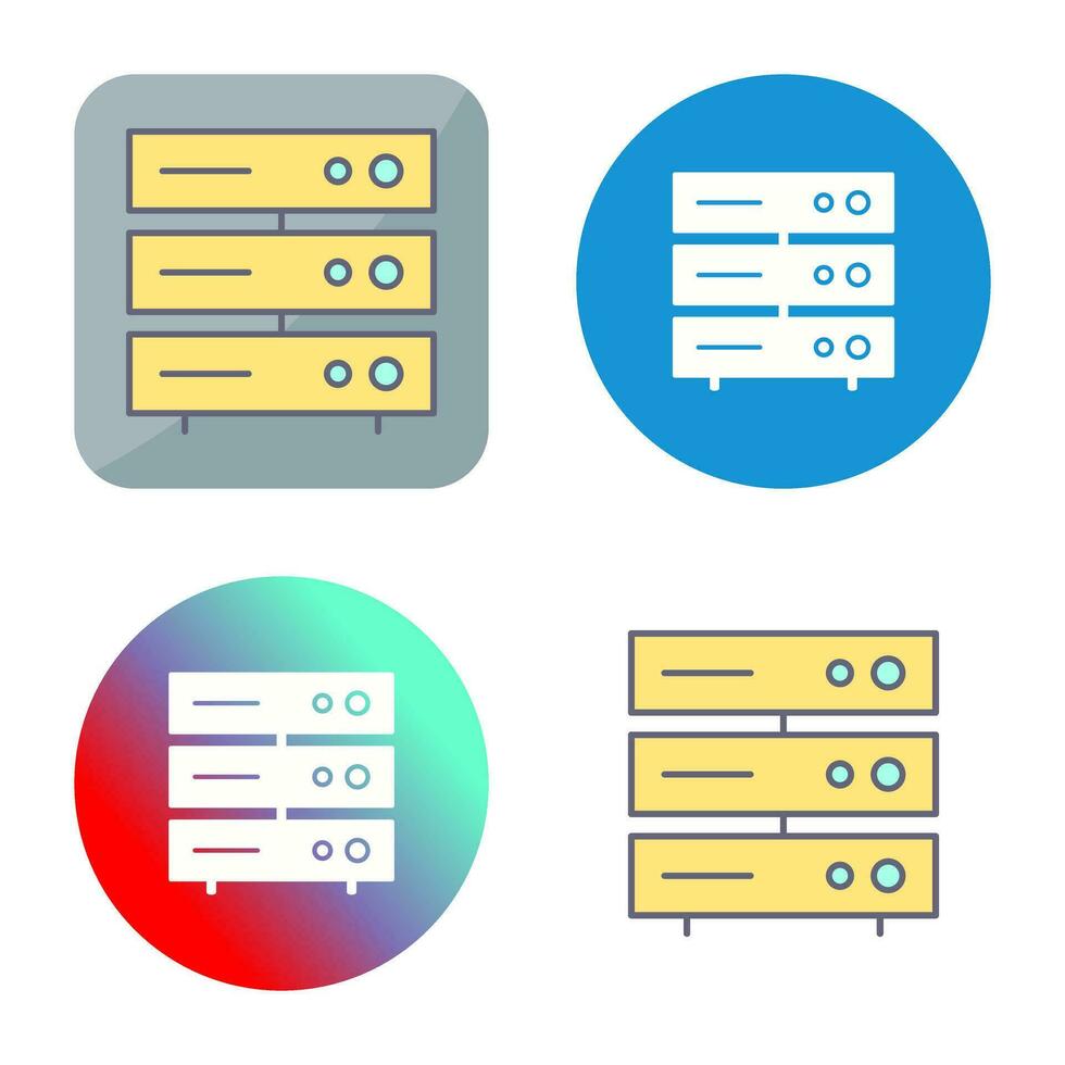 einzigartiges Servernetzwerk-Vektorsymbol vektor
