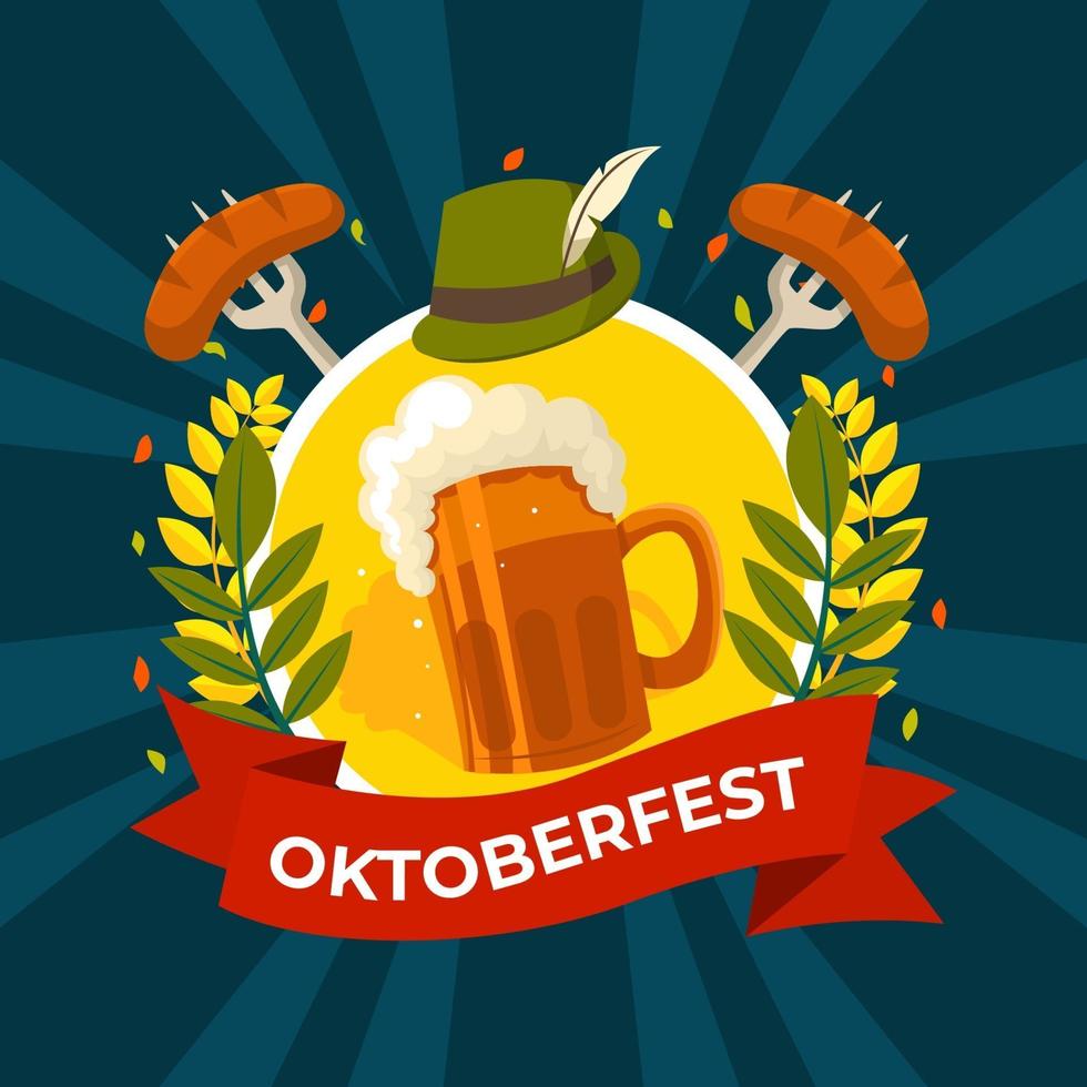 glad oktoberfest dag bakgrund vektor