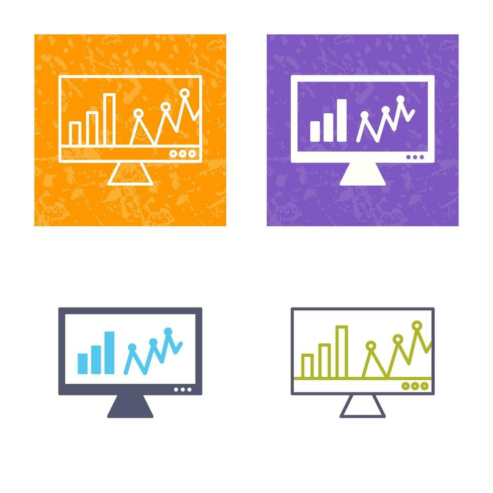 Vektorsymbol für Online-Statistiken vektor