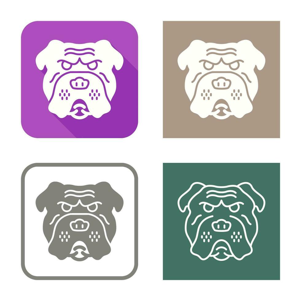 Bulldogge-Vektor-Symbol vektor